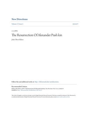 The Resurrection of Alexander Push Kin John Oliver Killens