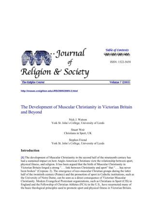The Development of Muscular Christianity in Victorian Britain and Beyond