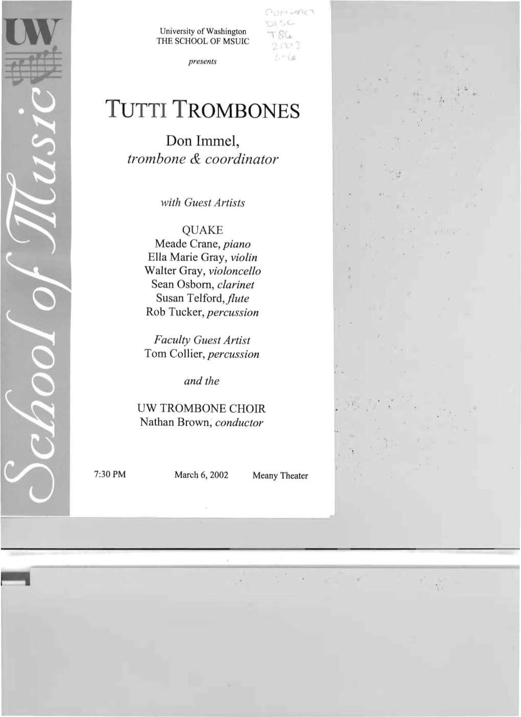 TUTTI TROMBONES Don Immel, Trombone & Coordinator