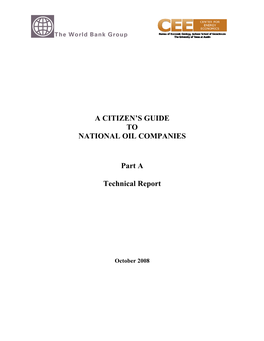 A CITIZEN's GUIDE to NATIONAL OIL COMPANIES Part a Technical Report
