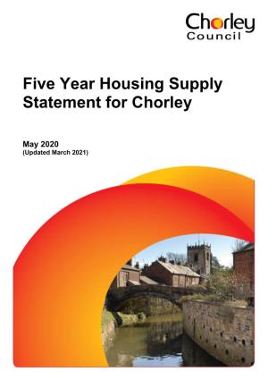 Five Year Housing Supply Statement for Chorley