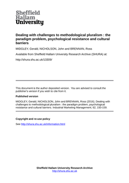 Dealing with Challenges to Methodological Pluralism