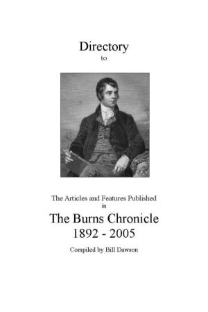 RBWF Burns Chronicle Index