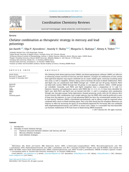 Chelator Combination As Therapeutic Strategy in Mercury and Lead Poisonings ⇑ Jan Aaseth A,B, Olga P