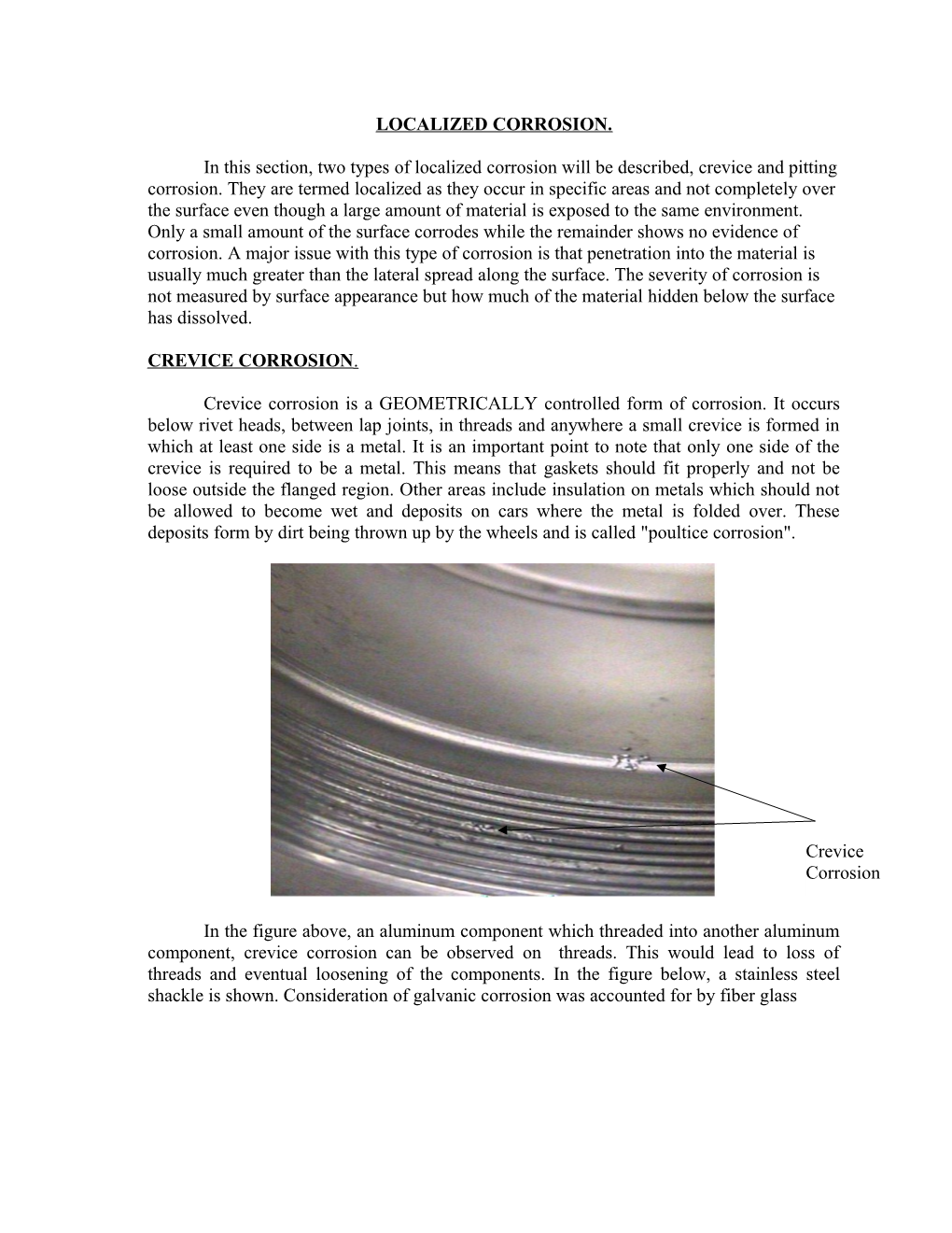 Localized Corrosion