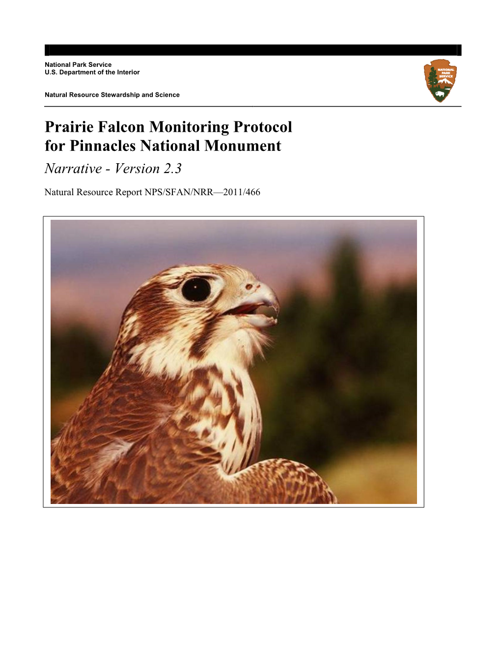 Prairie Falcon Monitoring Protocol for Pinnacles National Monument Narrative - Version 2.3