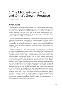 6. the Middle-Income Trap and China's Growth Prospects