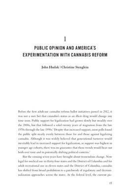 Public Opinion and America's Experimentation with Cannabis Reform