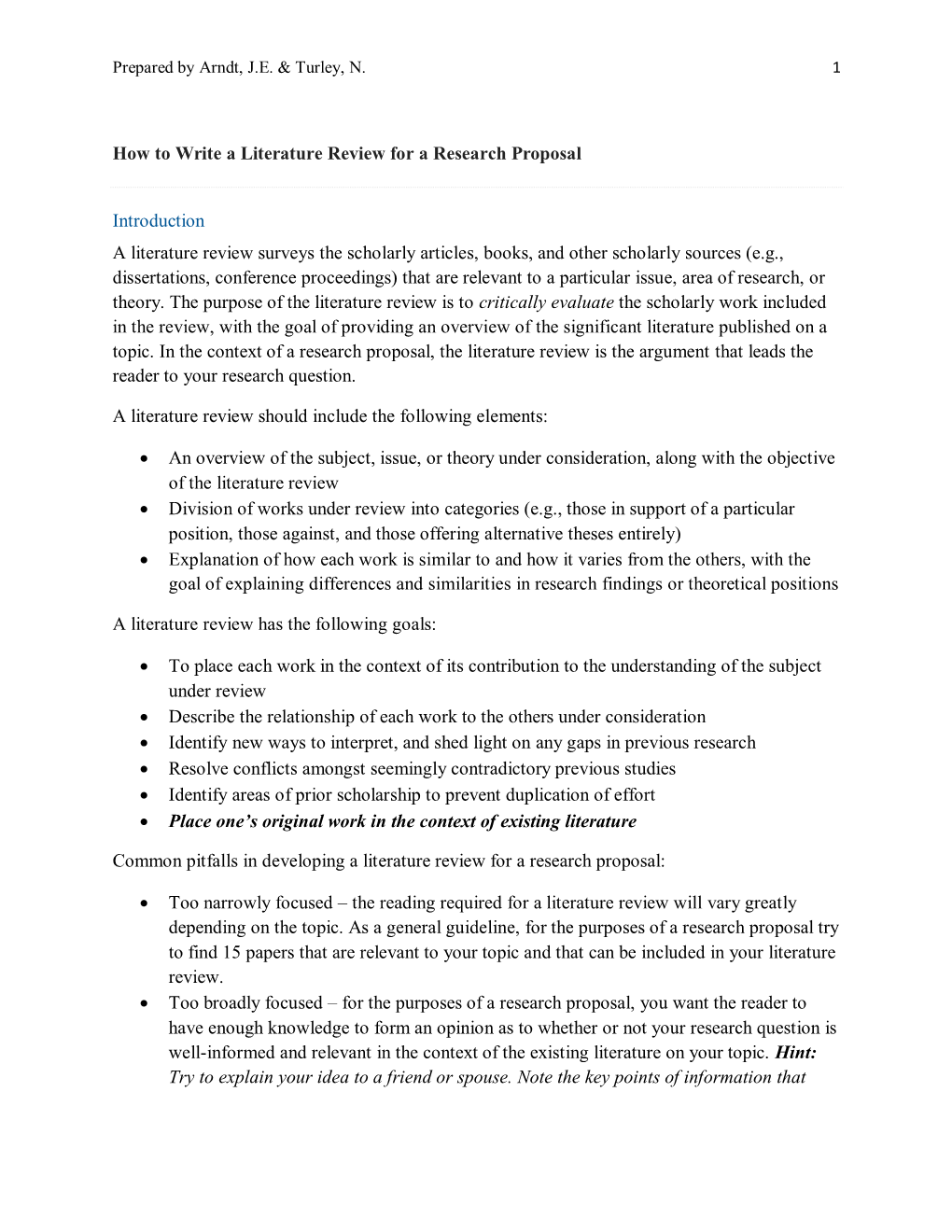 How to Write a Literature Review for a Research Proposal