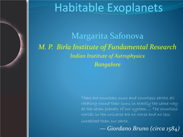 Habitable Planet – a Rocky, Terrestrial-Size Planet in a Habitable Zone of a Star