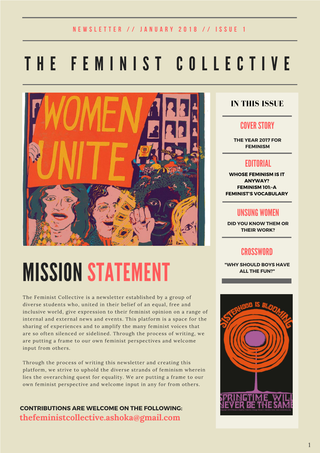 The Feminist Collective Volume 1: Issue 1