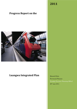 Progress Report on the Luangwa Integrated Plan