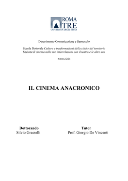 Il Cinema Anacronico
