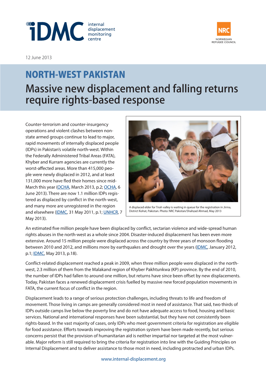 PAKISTAN Massive New Displacement and Falling Returns Require Rights-Based Response