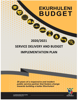2020/2021 Service Delivery and Budget Implementation Plan