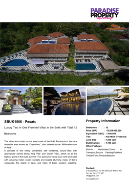 Luxury Two in One Freehold Villas in the Bukit with Total 12 Bedrooms