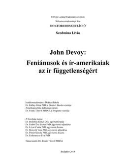 John Devoy: Feniánusok És Ír-Amerikaiak Az Ír Függetlenségért