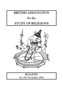 BRITISH ASSOCIATION for the STUDY of RELIGIONS