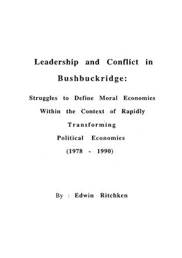 Leadership and Conflict in Bushbuckridge