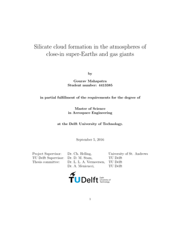 Silicate Cloud Formation in the Atmospheres of Close-In Super-Earths and Gas Giants