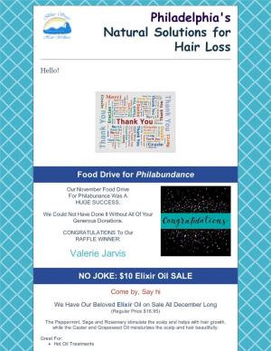 Philadelphia's Natural Solutions for Hair Loss