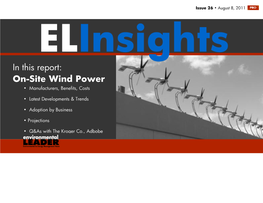 On-Site Wind Power • Manufacturers, Benefits, Costs