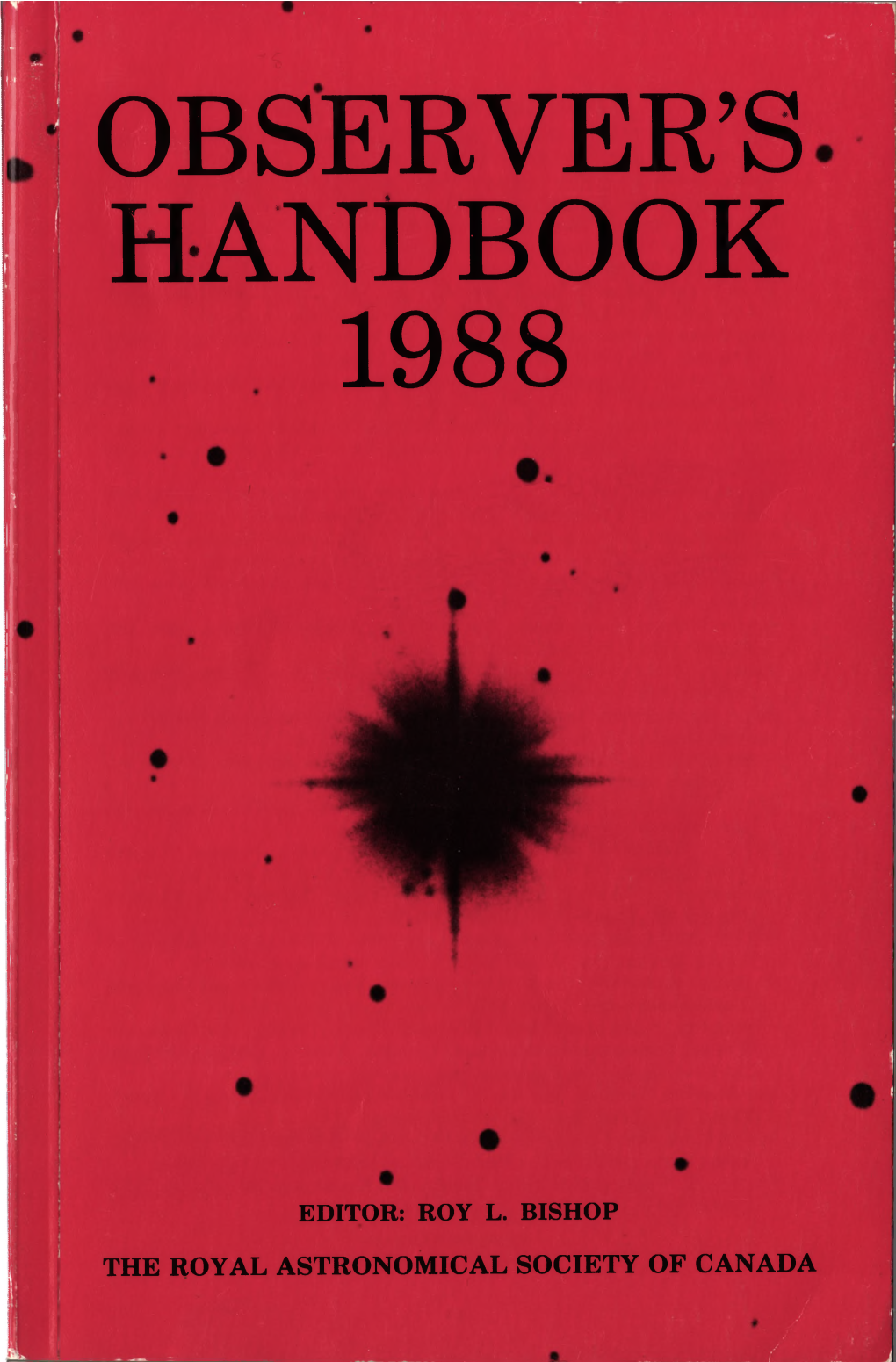 Observer's Handbook 1988