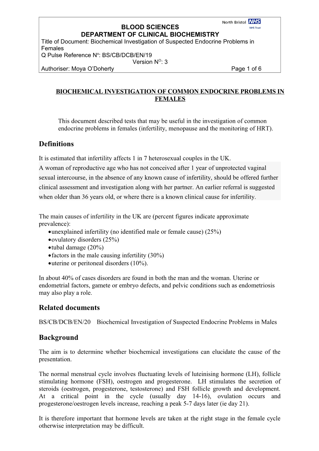 Water Deprivation Test And Desmopressin Test In Adults