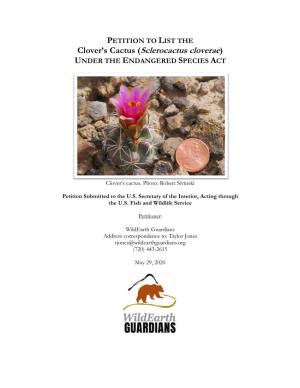 Clover's Cactus Transplant Data Review
