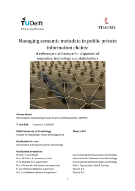 Managing Semantic Metadata in Public Private Information Chains: a Reference Architecture for Alignment of Semantics, Technology and Stakeholders