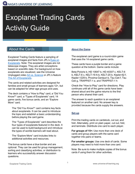 Exoplanet Trading Cards Activity Guide