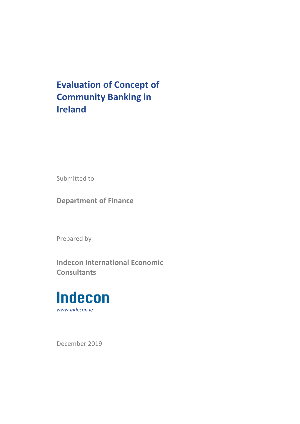 Evaluation of Concept of Community Banking in Ireland