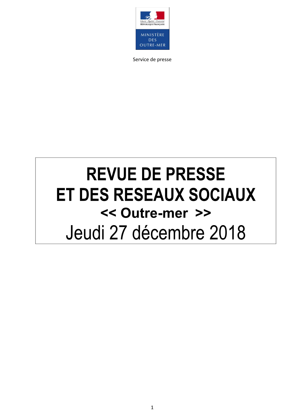 Jeudi 27 Décembre 2018