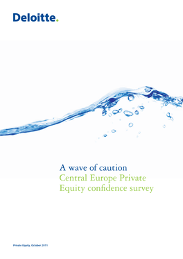 A Wave of Caution Central Europe Private Equity Confidence Survey