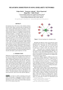 Measuring Disruption in Song Similarity Networks