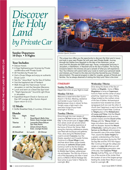 Discover the Holy Land by Private Car