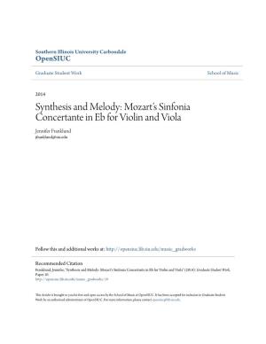 Mozart's Sinfonia Concertante in Eb for Violin and Viola