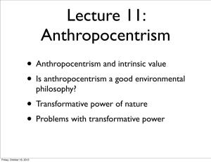 Anthropocentrism