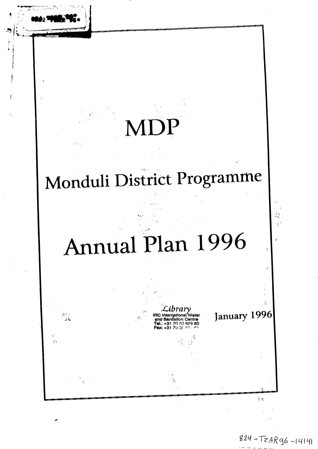 MDP Annual Plan 1996 DEPARTMENT: 5.0 COMMUNITY DEVELOPMENT