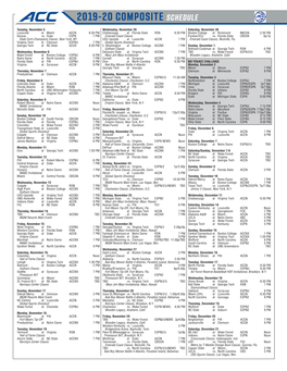2019-20 Composite Schedule