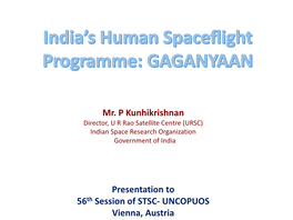 Mr. P Kunhikrishnan Presentation to 56Th Session of STSC