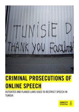 Laws Used to Restrict Speech in Tunisia