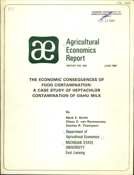 \'Agricultural Economics Report