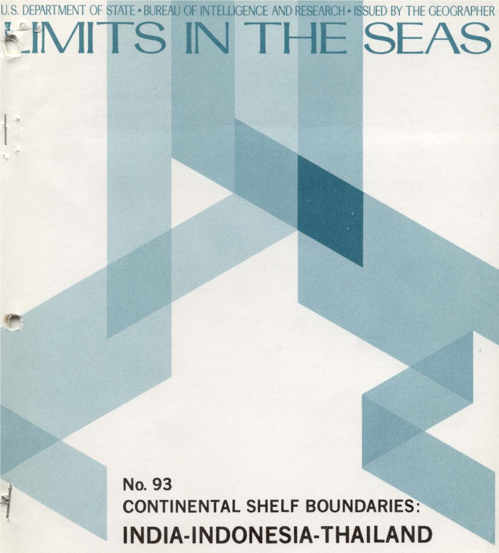 India-Indonesia-Thailand Continental Shelf Boundaries