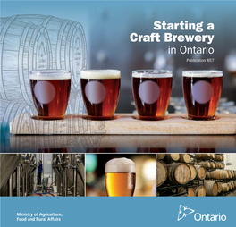 Starting a Craft Brewery in Ontario