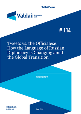 Tweets and Russian Diplomacy Pdf 0.4 MB