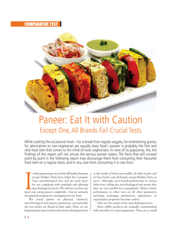 Paneer: Eat It with Caution Except One, All Brands Fail Crucial Tests