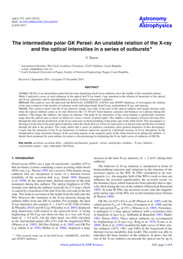 The Intermediate Polar GK Persei: an Unstable Relation of the X-Ray and the Optical Intensities in a Series of Outbursts