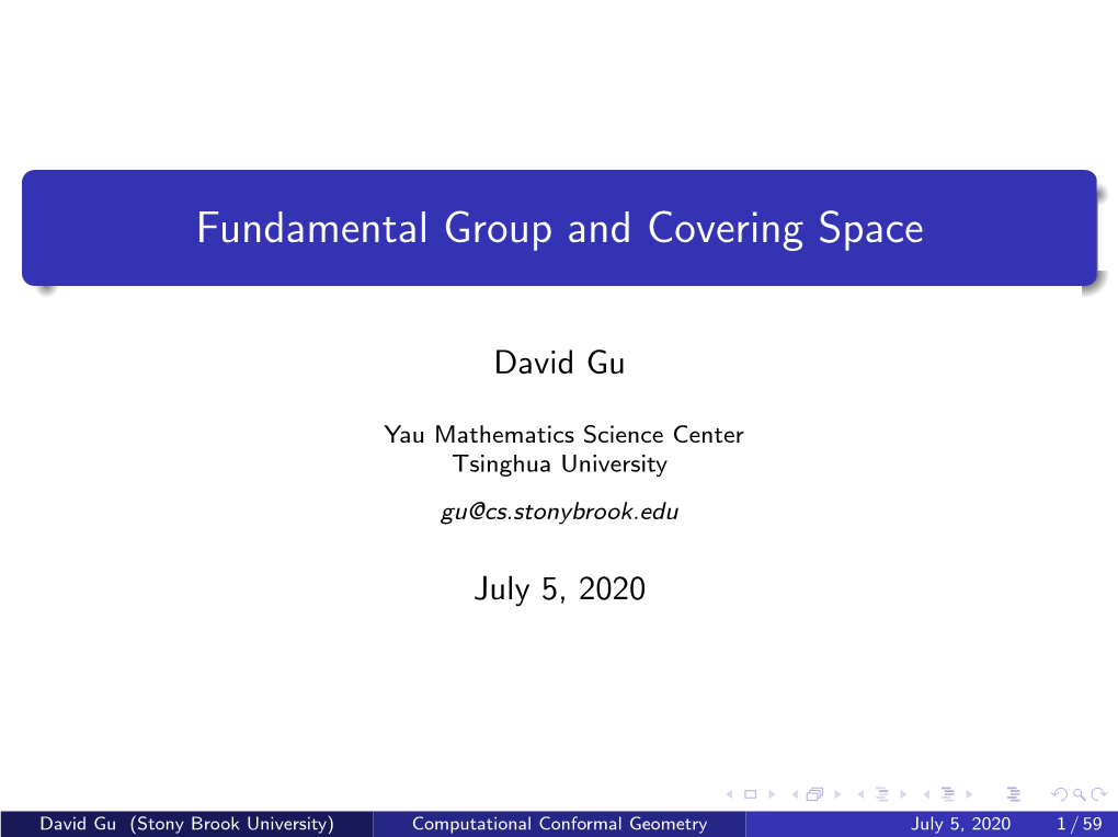 Fundamental Group and Covering Space