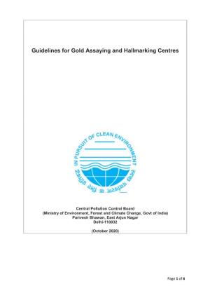 Guidelines for Gold Assaying and Hallmarking Centres